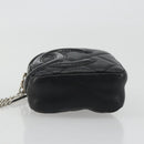 CHANEL Matelasse Cambon Line Pouch Lamb Skin Black CC Auth 186655-7