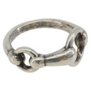 HERMES Horsebit Ring Ag925 Silver Auth 186657M-1