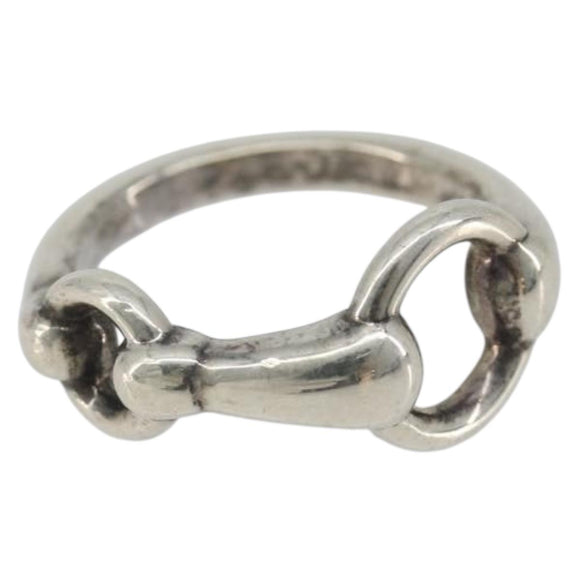 HERMES Horsebit Ring Ag925 Silver Auth 186657M