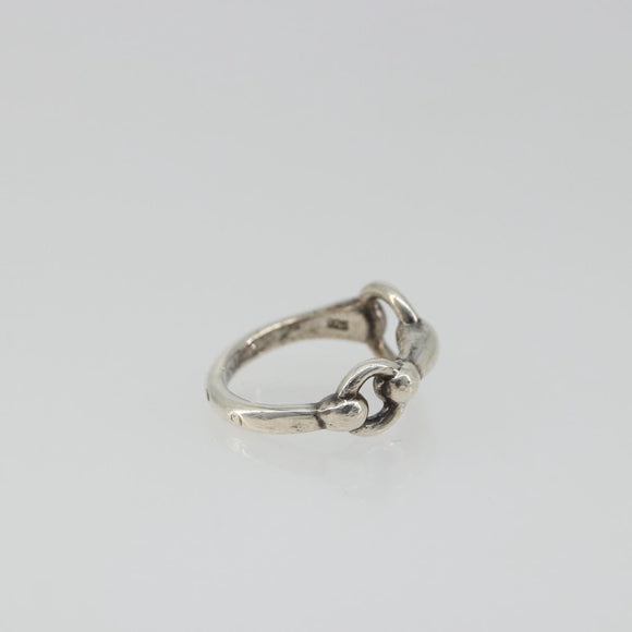HERMES Horsebit Ring Ag925 Silver Auth 186657M