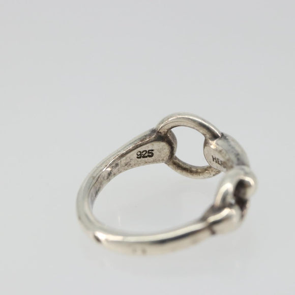 HERMES Horsebit Ring Ag925 Silver Auth 186657M