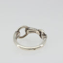 HERMES Horsebit Ring Ag925 Silver Auth 186657M-7