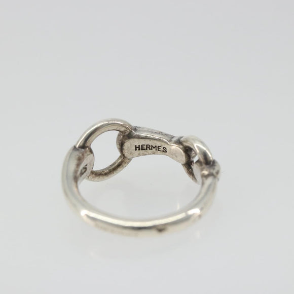 HERMES Horsebit Ring Ag925 Silver Auth 186657M
