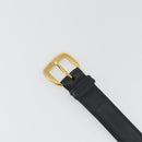 GUCCI Belt Leather 39.4"" Black Gold Auth 186658A-6