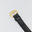 GUCCI Belt Leather 39.4"" Black Gold Auth 186658A-7