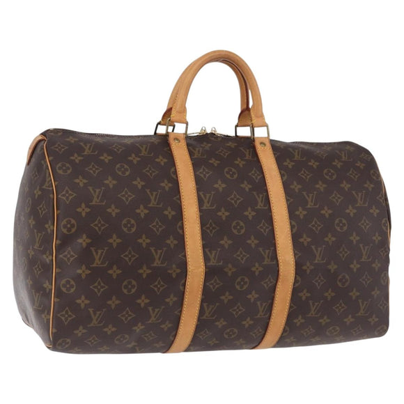 LOUIS VUITTON Monogram Keepall 50 Boston Bag M41426 LV Auth 186662A
