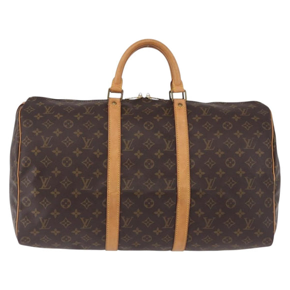 LOUIS VUITTON Monogram Keepall 50 Boston Bag M41426 LV Auth 186662A