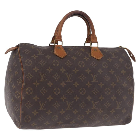 LOUIS VUITTON Monogram Speedy 35 Hand Bag M41524 LV Auth 186664