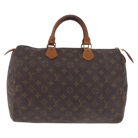 LOUIS VUITTON Monogram Speedy 35 Hand Bag M41524 LV Auth 186664