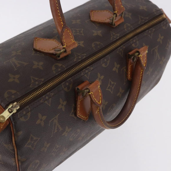 LOUIS VUITTON Monogram Speedy 35 Hand Bag M41524 LV Auth 186664