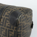 FENDI Zucca Canvas Hand Bag Black Brown Auth 186665-9
