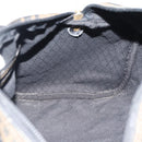 FENDI Zucca Canvas Hand Bag Black Brown Auth 186665-18