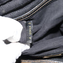 FENDI Zucca Canvas Hand Bag Black Brown Auth 186665-12