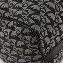 Christian Dior Trotter Canvas Hand Bag Navy Silver Auth 186666A-15