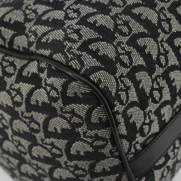 Christian Dior Trotter Canvas Hand Bag Navy Silver Auth 186666A