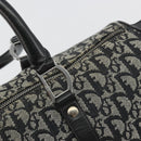 Christian Dior Trotter Canvas Hand Bag Navy Silver Auth 186666A-9