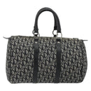Christian Dior Trotter Canvas Hand Bag Navy Silver Auth 186666A-2