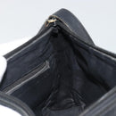 GUCCI Horsebit Shoulder Bag Leather Black Gold Auth 186667-19