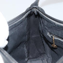 GUCCI Horsebit Shoulder Bag Leather Black Gold Auth 186667-20