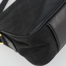 GUCCI GG Canvas Shoulder Bag Black Gold Auth 186668-16