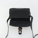 GUCCI GG Canvas Shoulder Bag Black Gold Auth 186668-10