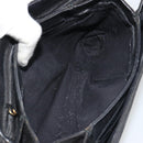 GUCCI GG Canvas Shoulder Bag Black Gold Auth 186668-11