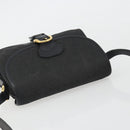 GUCCI GG Canvas Shoulder Bag Black Gold Auth 186668-6