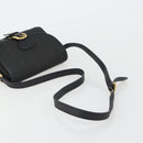 GUCCI GG Canvas Shoulder Bag Black Gold Auth 186668-7