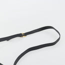 GUCCI GG Canvas Shoulder Bag Black Gold Auth 186668-8