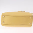 PRADA Hand Bag Safiano leather 2way Yellow Gold Auth 186670A-11
