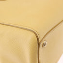 PRADA Hand Bag Safiano leather 2way Yellow Gold Auth 186670A-12