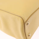 PRADA Hand Bag Safiano leather 2way Yellow Gold Auth 186670A-14