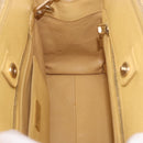 PRADA Hand Bag Safiano leather 2way Yellow Gold Auth 186670A-19