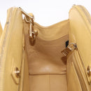 PRADA Hand Bag Safiano leather 2way Yellow Gold Auth 186670A-20