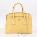 PRADA Hand Bag Safiano leather 2way Yellow Gold Auth 186670A-26