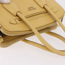 PRADA Hand Bag Safiano leather 2way Yellow Gold Auth 186670A-6