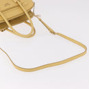 PRADA Hand Bag Safiano leather 2way Yellow Gold Auth 186670A-9