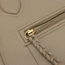 CELINE Luggage Phantom Hand Bag Leather Beige Gold Auth 186673A-15