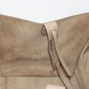 CELINE Luggage Phantom Hand Bag Leather Beige Gold Auth 186673A-18