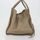 CELINE Luggage Phantom Hand Bag Leather Beige Gold Auth 186673A-5