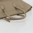 CELINE Luggage Phantom Hand Bag Leather Beige Gold Auth 186673A-7