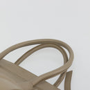 CELINE Luggage Phantom Hand Bag Leather Beige Gold Auth 186673A-8