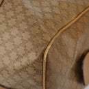 CELINE Macadam Canvas Hand Bag PVC Beige Gold Auth 186674-9