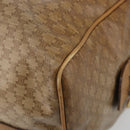CELINE Macadam Canvas Hand Bag PVC Beige Gold Auth 186674-15