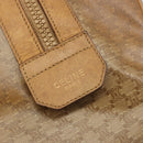 CELINE Macadam Canvas Hand Bag PVC Beige Gold Auth 186674-10
