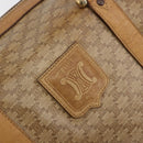 CELINE Macadam Canvas Hand Bag PVC Beige Gold Auth 186674-17