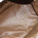 CELINE Macadam Canvas Hand Bag PVC Beige Gold Auth 186674-11