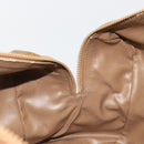 CELINE Macadam Canvas Hand Bag PVC Beige Gold Auth 186674-20