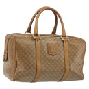 CELINE Macadam Canvas Hand Bag PVC Beige Gold Auth 186674-1