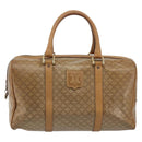 CELINE Macadam Canvas Hand Bag PVC Beige Gold Auth 186674-13